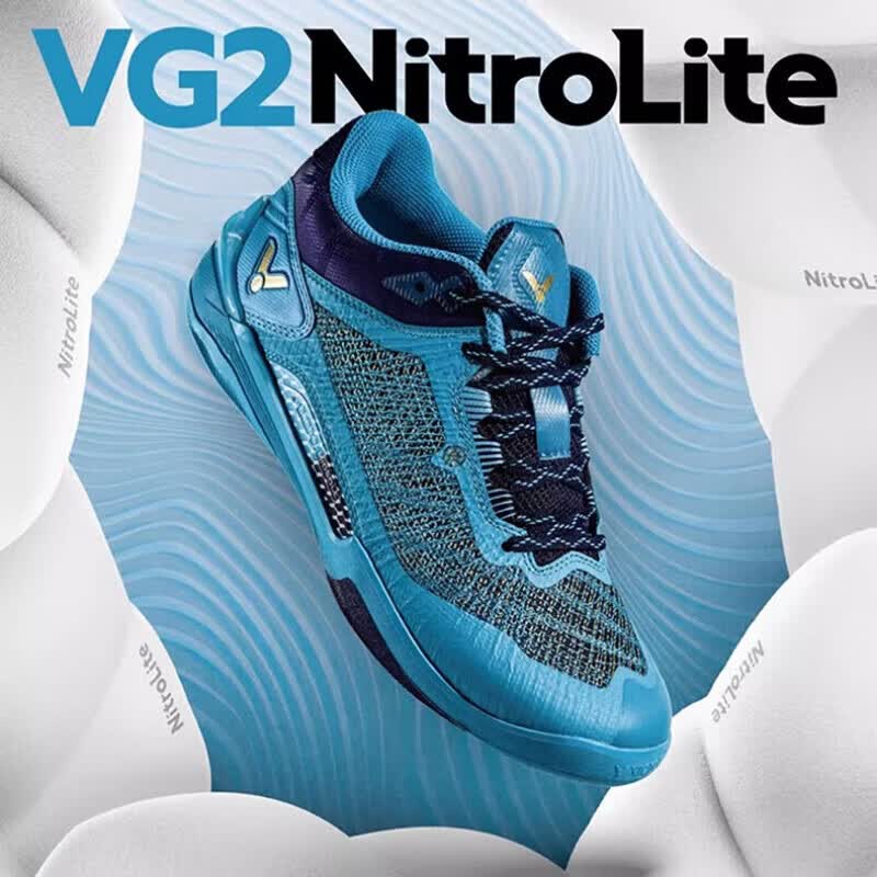 威克多（VICTOR）胜利VG2NitroLite羽毛球鞋 亨德拉同款超强氮气发泡减震全面防护 VG2NL土耳其瓷青 40