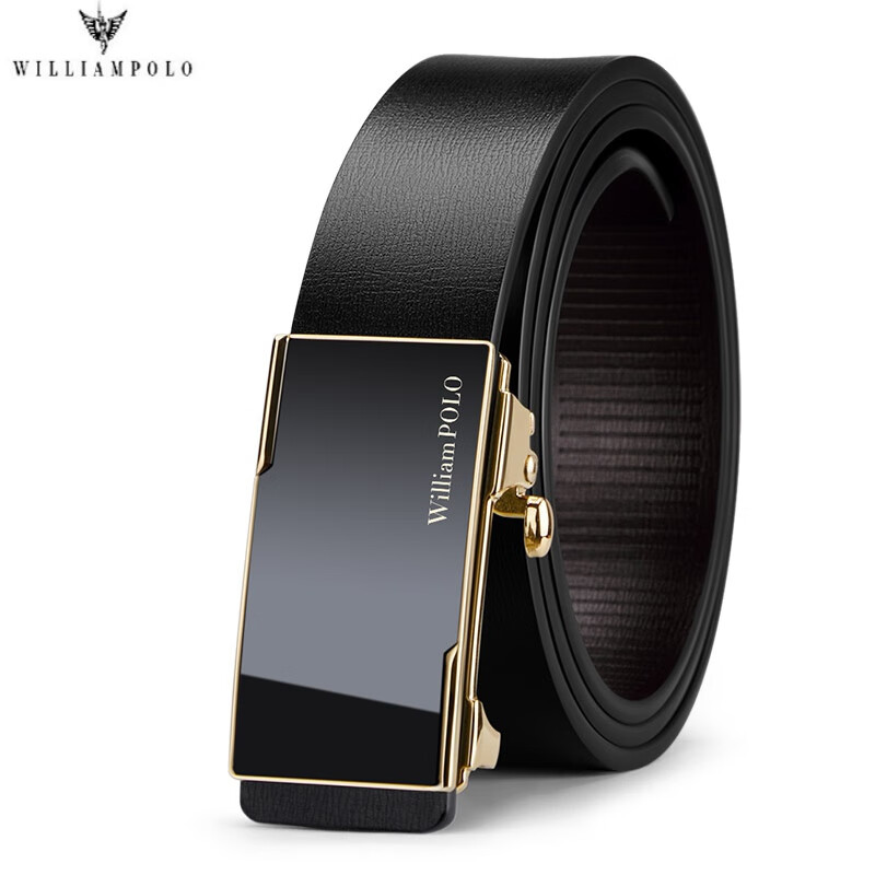 英皇保罗(williampolo)轻奢皮带皮带男真皮自动扣韩版潮流休闲百搭