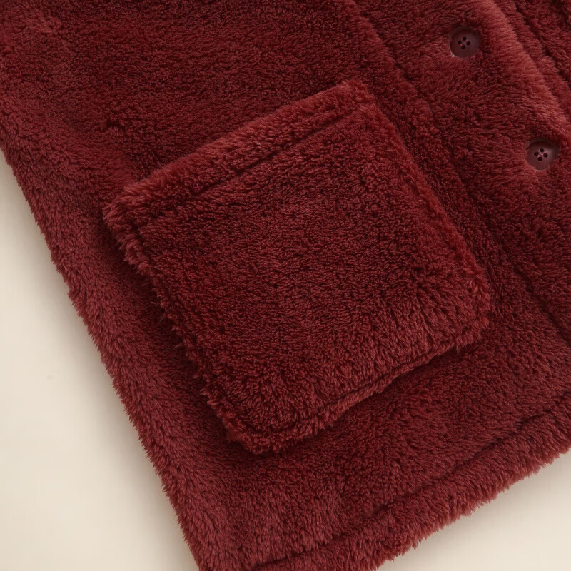 芬腾珊瑚绒睡衣男女士秋冬季套装保暖法兰绒加绒加厚休闲家居服冬天 FJ26940699富贵红 【单女款】 M 建议:女92-110斤,男105-126斤