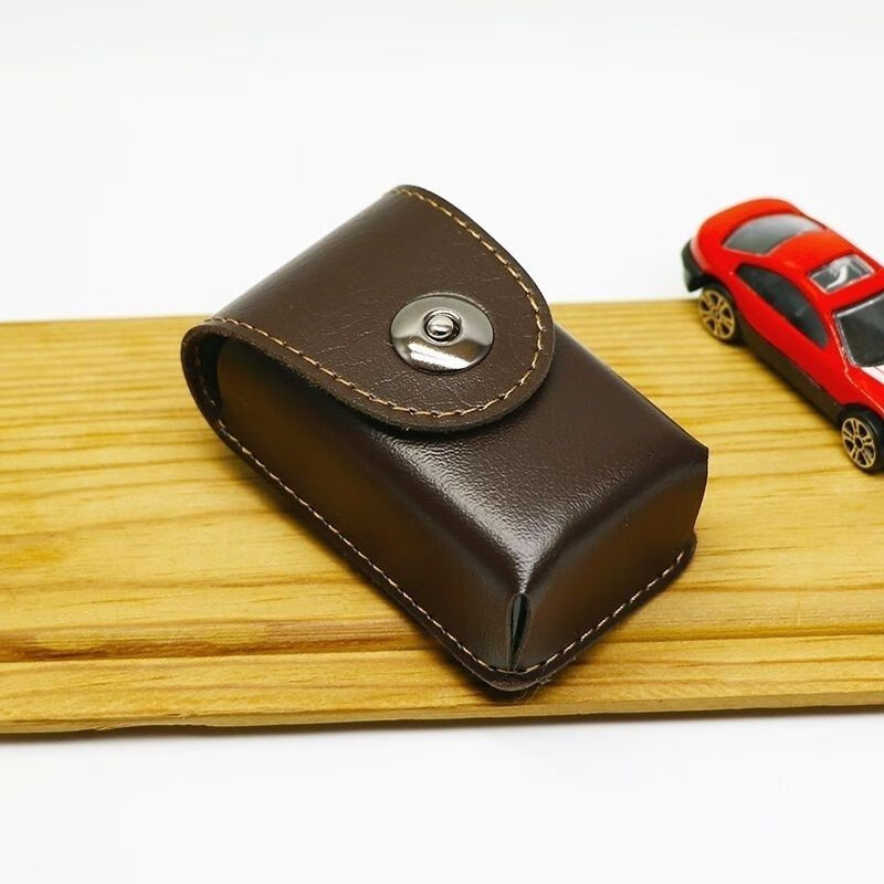 尼基科折叠眼镜盒腰套眼镜保护皮套老花镜盒抗压便携挂腰式磁扣纽扣可