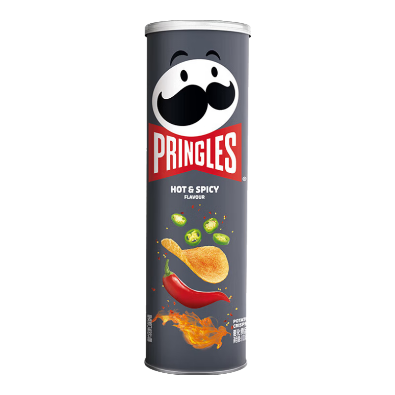 品客（Pringles）桶装薯片罐装马铃薯片香辣味110g 休闲办公室零食膨化食品