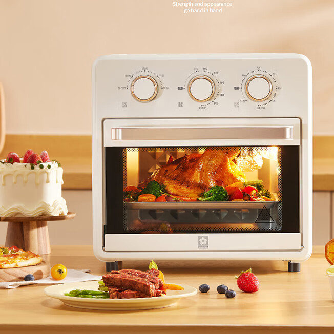 樱花(sakura)家用烤箱厨房15l多功能烤箱烘焙烤箱空气烤箱360°循环烤