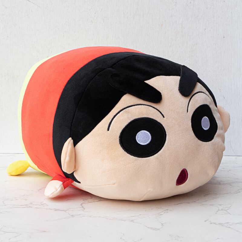 昂沐蜡笔小新公仔玩偶团团抱枕绵羊背枕睡觉毛绒动漫抱枕卡通可爱布偶