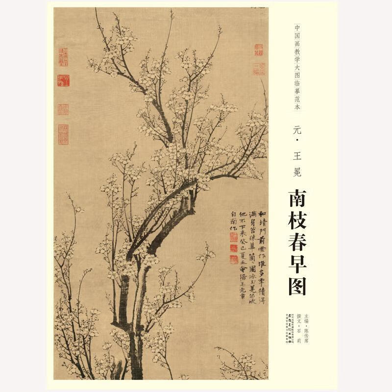 中国画教学大图临摹范本元 王冕 南枝春早图
