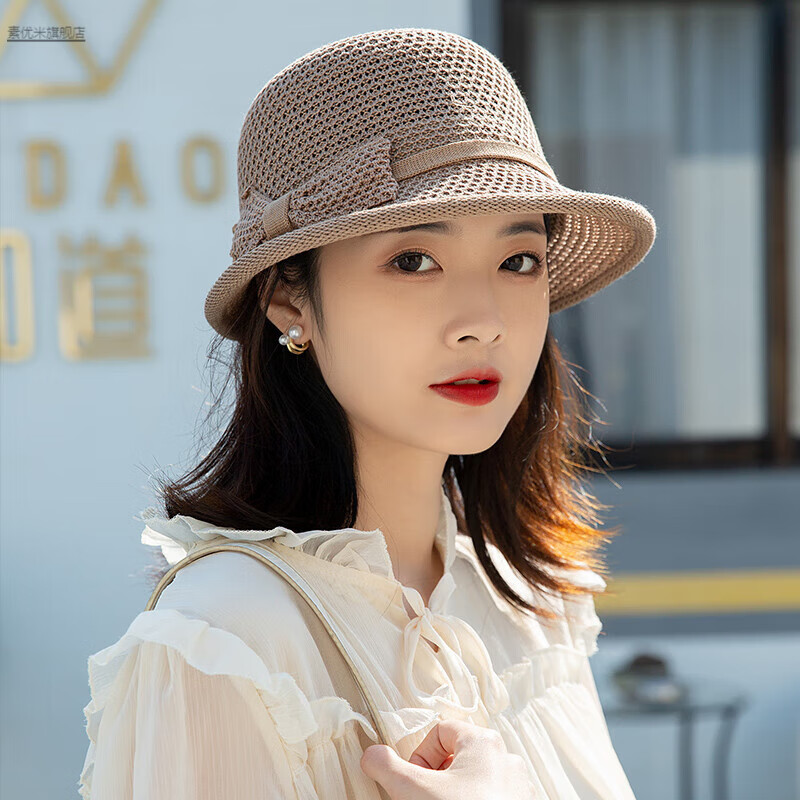 素优米(suyoumi)女士帽子2024款夏季时尚洋气防晒帽子女款2024新款春