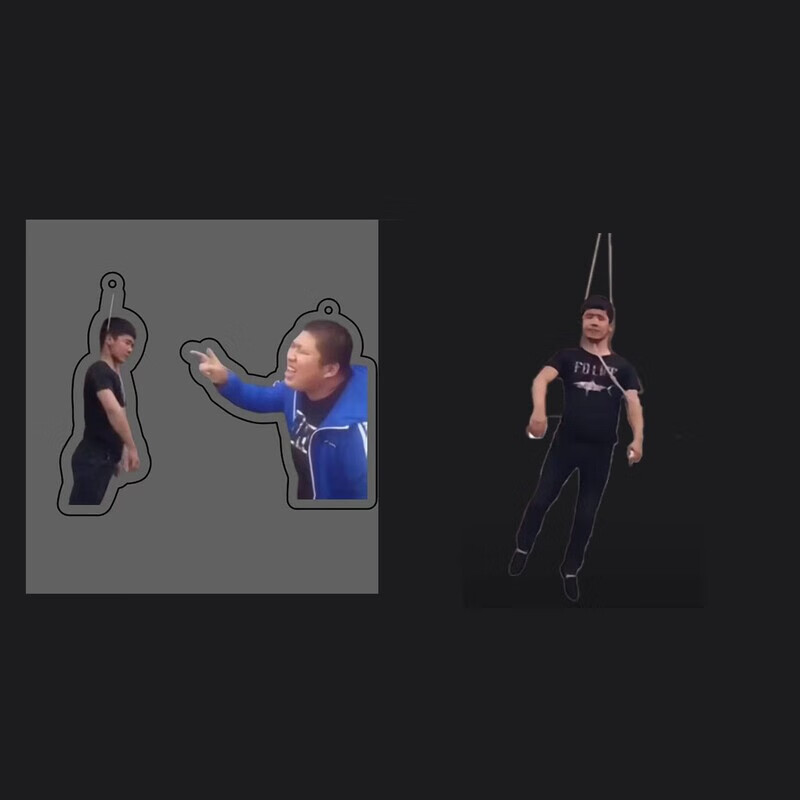 楪嫦虎哥唐老鸭挂件东北往事双击虎哥唐老鸭早期整活网红亚克力钥匙扣