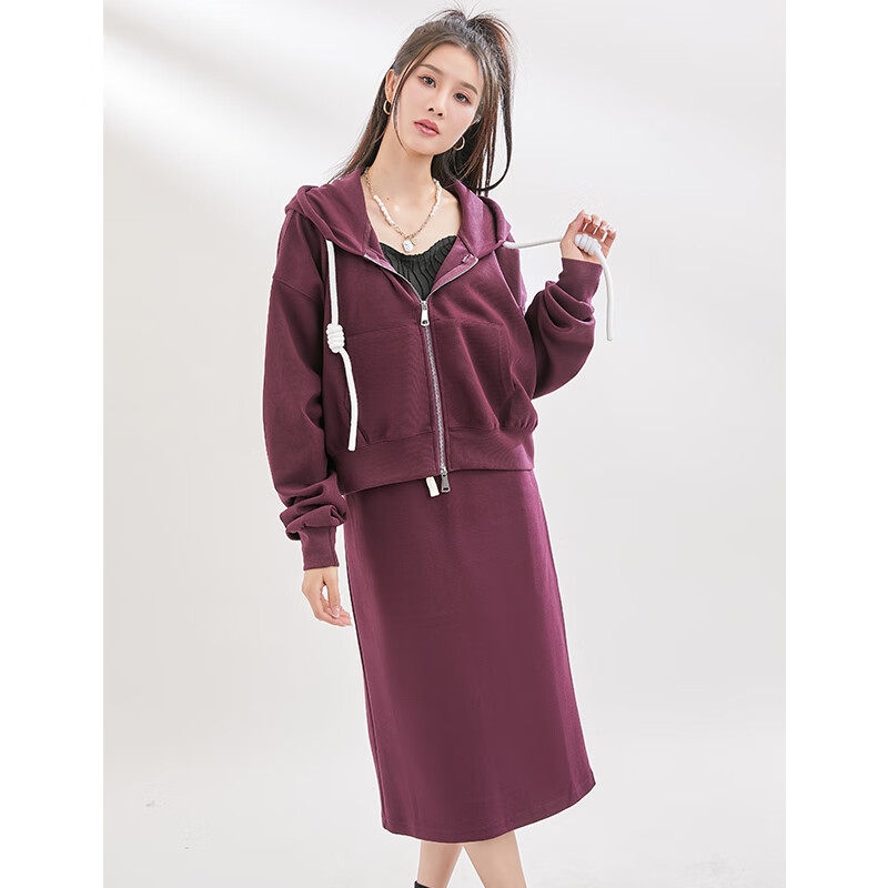 卓多姿(zdorzi)【商场同款】卓多姿卫衣套装裙女2024春夏新款简约