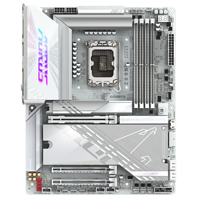 技嘉(GIGABYTE)电竞冰雕Z890 AORUS PRO ICE DDR5主板 支持CPU Ultra U9-285K U7-265K LGA 1851