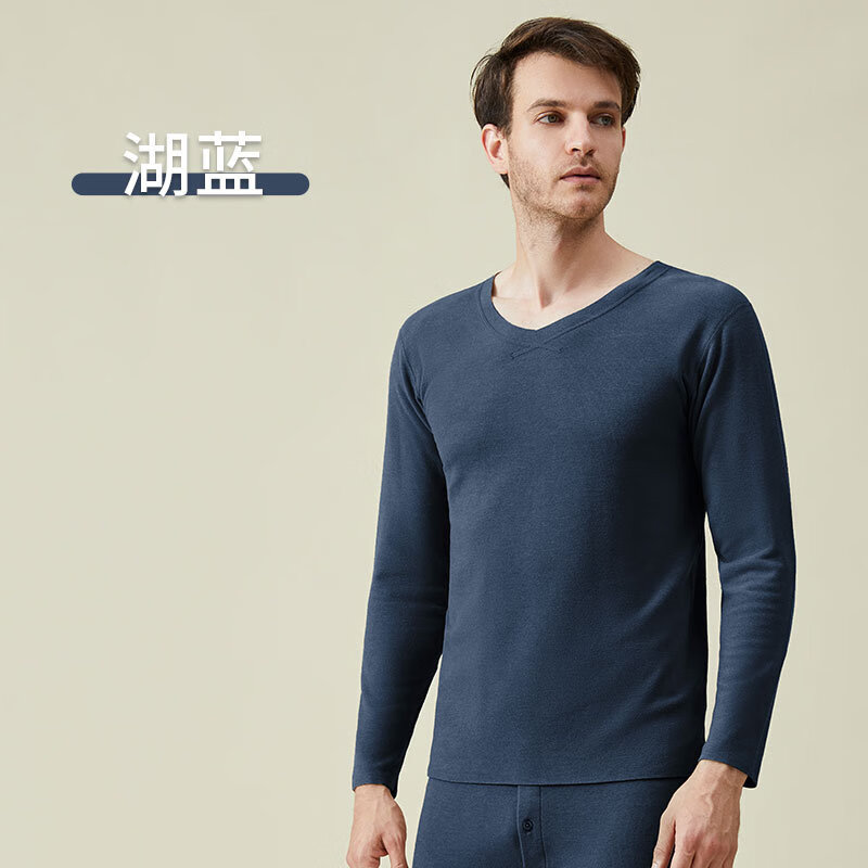 佧森滋德绒内衣男士打底衫打底单件保暖上衣磨毛柔软可外穿秋衣秋裤 经典黑上衣 L