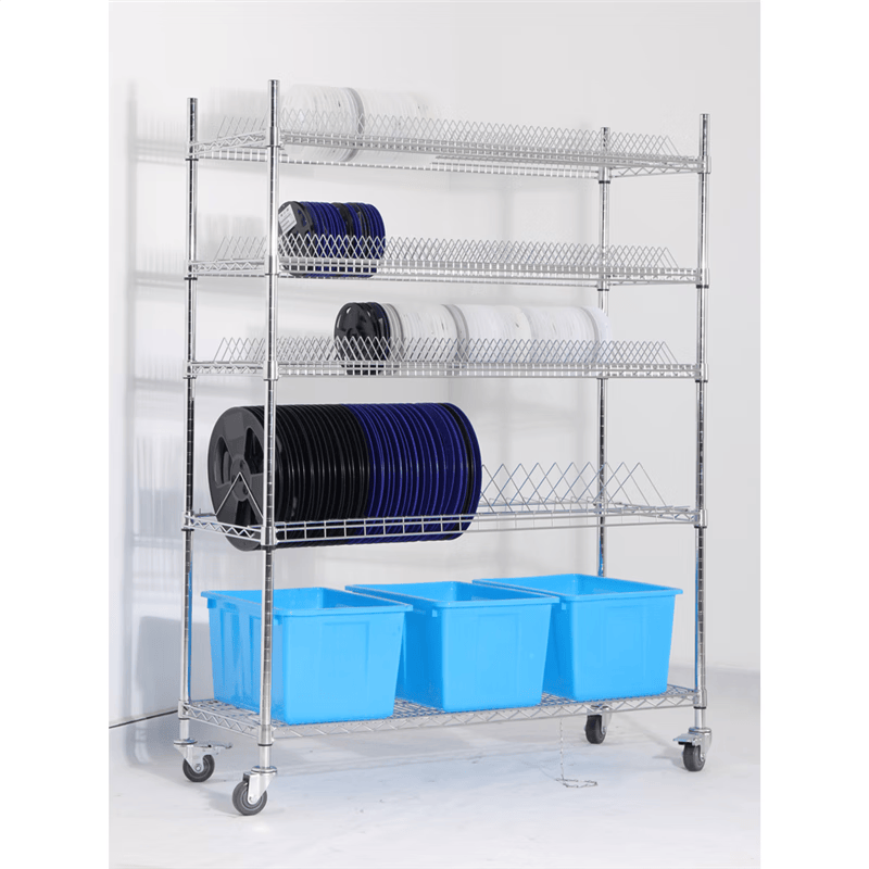 庆佳凯smt物料架贴片料架防静电周转车电子料转运圆料盘车电阻电容