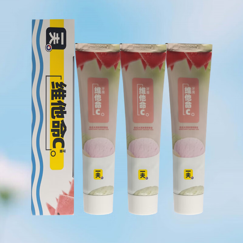 一夫（Eaff）一井牙膏水蜜桃清新口气护龈180g100g140g西瓜冰激凌薄荷家庭装 西瓜+水蜜桃+初夏柠檬*2