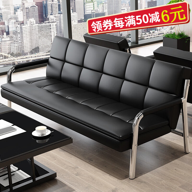 诗亭阁不锈钢沙发排三人位等候长条连排发廊客户休息沙发客厅商务办公