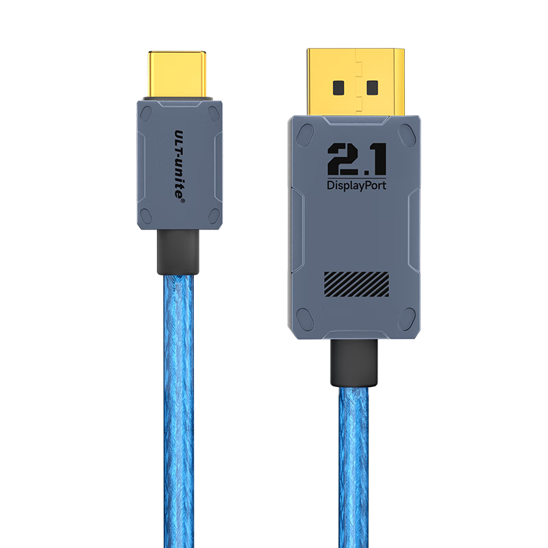 ULT-uniteType-C轉(zhuǎn)DP2.1/1.4視頻線16K高清雷電4/5轉(zhuǎn)接線電競高刷360Hz筆記本電腦連接顯示器線2米