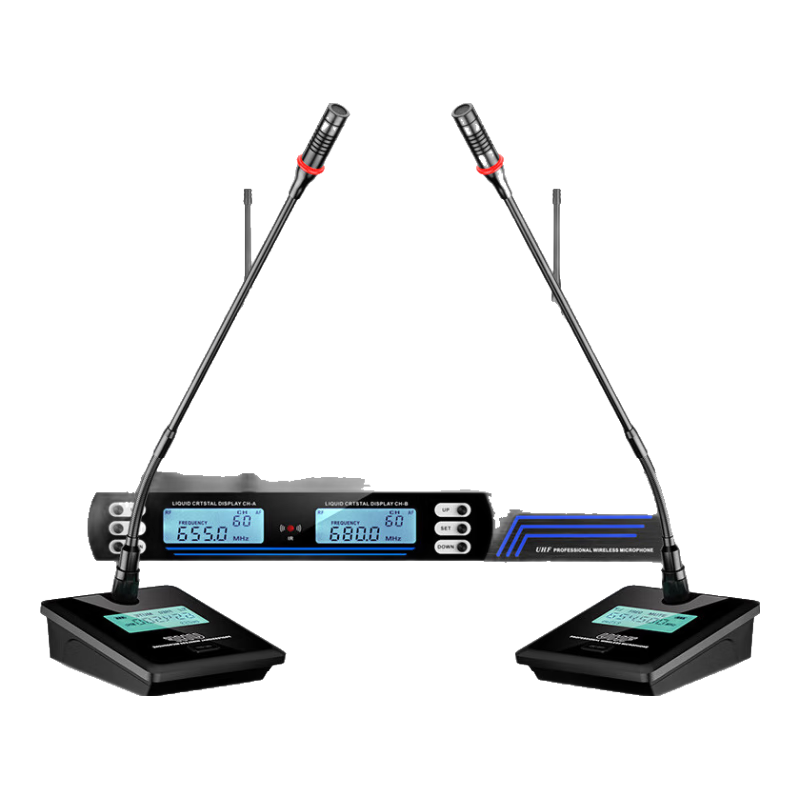 索愛(ài)（soaiy）一拖二無(wú)線調(diào)頻話筒麥克風(fēng)家庭卡拉OK舞臺(tái)演出KTV唱歌K歌婚慶會(huì)議 專(zhuān)業(yè)SA-WK13(C)【鵝頸會(huì)議】