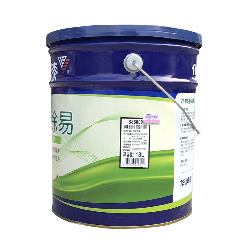 华润漆净味惠涂易环保s86000内墙乳漆墙面漆白色环保涂