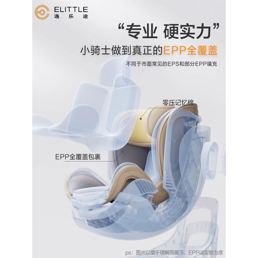 elittile逸乐途 安全座椅 0-12岁儿童汽车用360度旋转婴儿小骑士宝宝座椅 Plus-睿智黑【全龄i-Size认证】