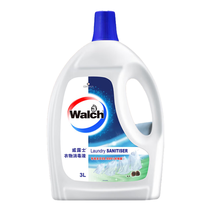 威露士衣物消毒液松木3L 内衣裤袜除菌液 杀菌99.9% 除螨 可配洗衣液用