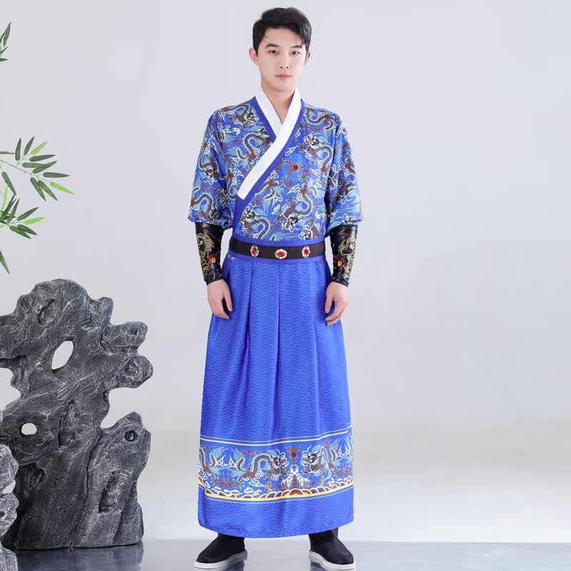 澳颜莱锦衣卫飞鱼服绣春新式汉服明制蟒袍武侠古装马面男女情侣伴郎服