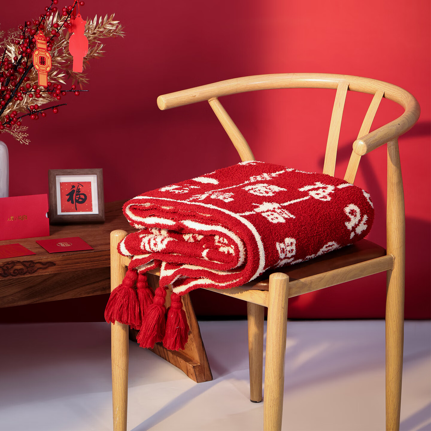 上新了文创 故宫百福毯 午睡毛毯子盖毯空调被 送闺蜜新婚结婚生日礼物 130*150cm