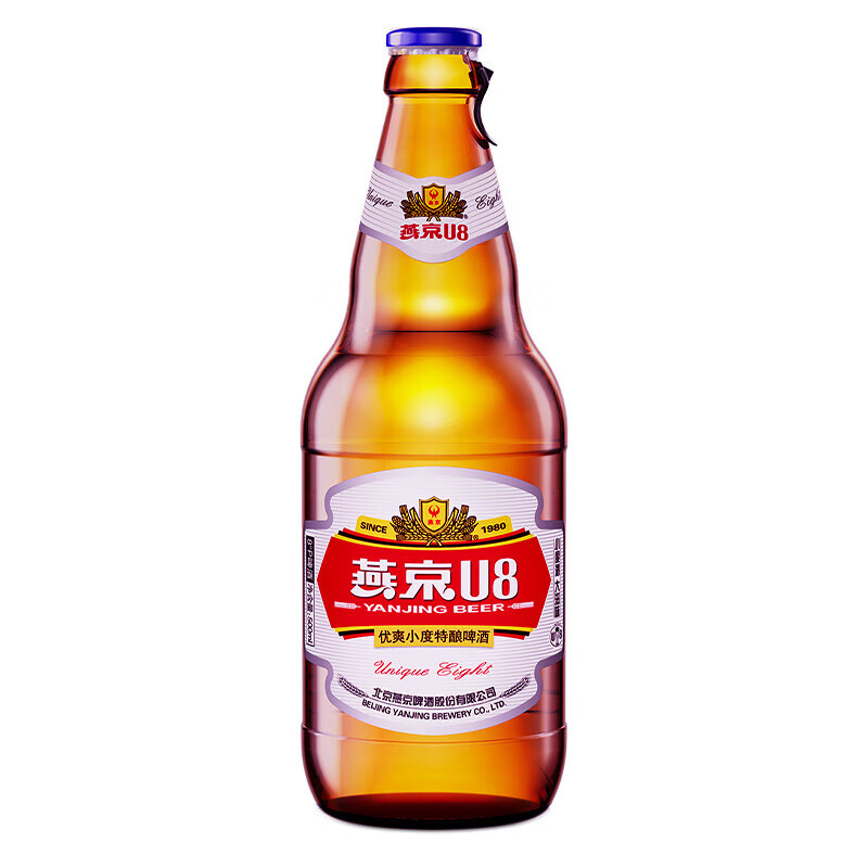燕京啤酒 8度 小度酒U8啤酒500ml*12瓶