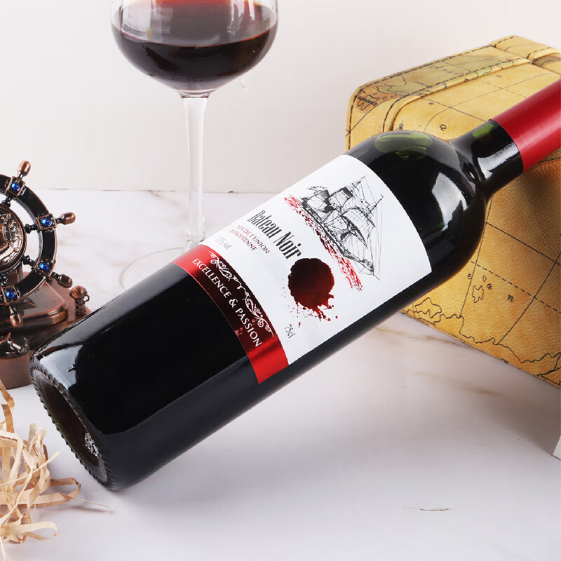 黑舰法国Roux家族原瓶进口 经典混酿干红葡萄酒红酒13度750ml 2支装