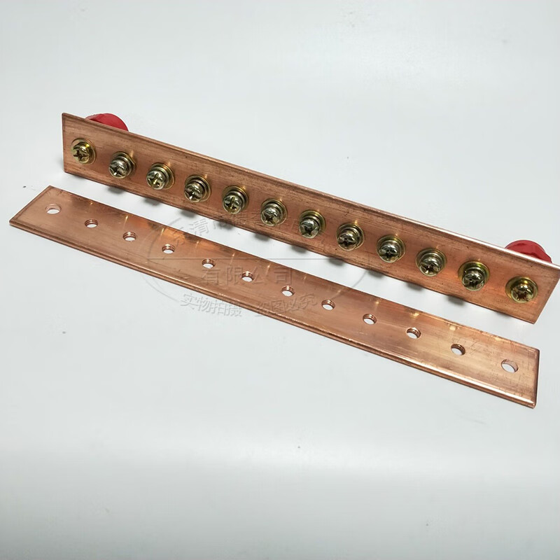 仁聚益机柜接地铜排机房19英寸标准地排汇流排机架式汇流排防雷接地