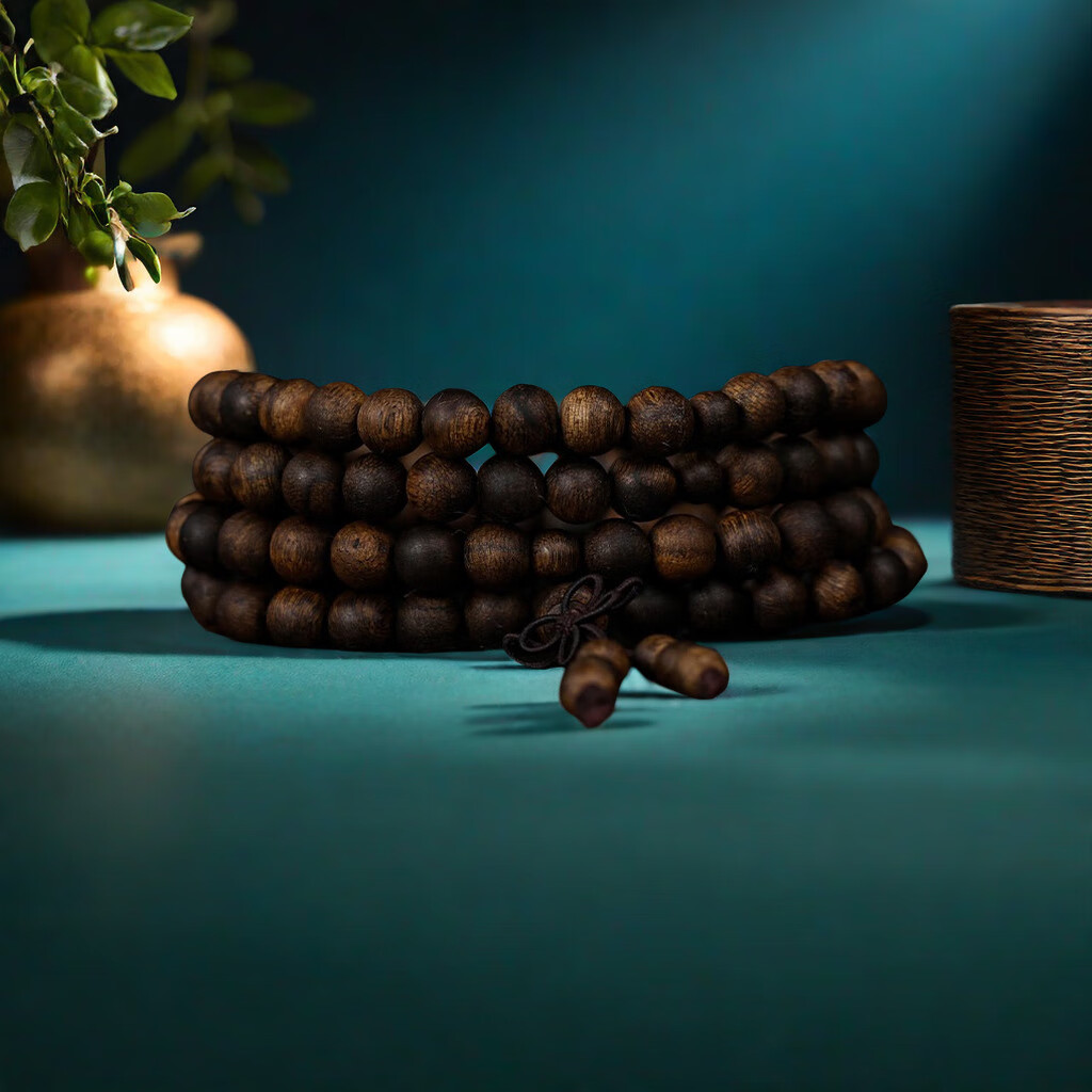 耕鸿印尼达拉干沉香手串0.8满结油佛珠手链108颗沉水级奇楠念珠收藏级 达拉干沉香8mm沉水级