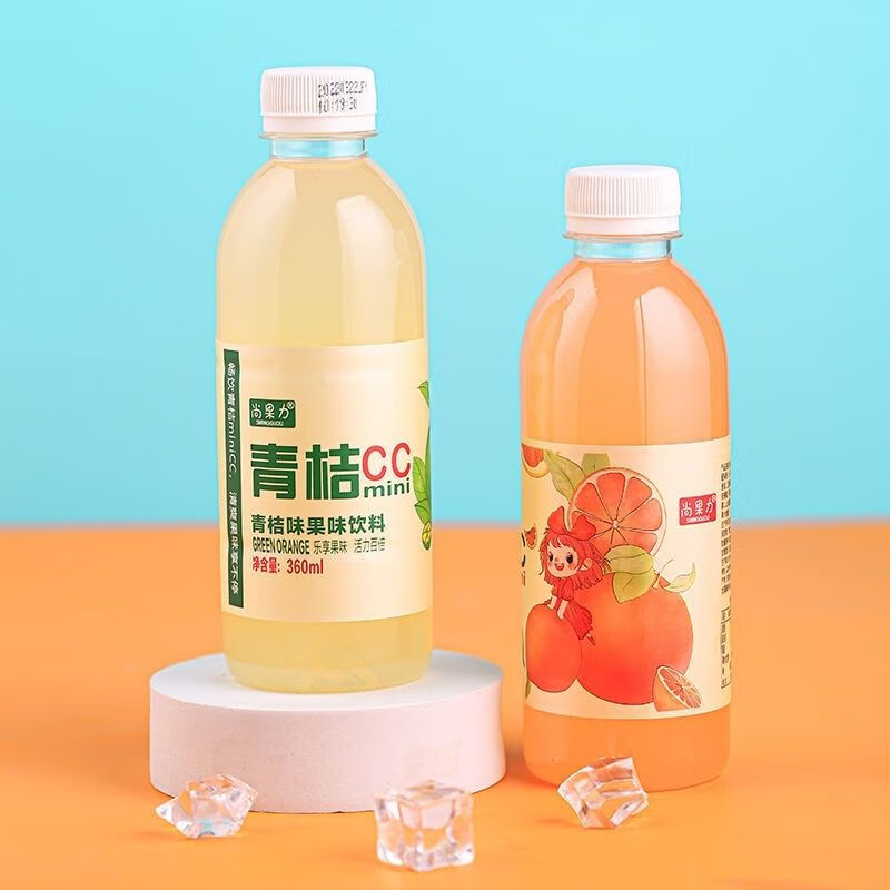 食怀西柚青桔0卡0脂肪果味一整箱网红饮料饮品整箱 青桔口味 360ml*6瓶装