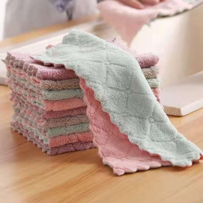 双面双色抹布清洗布洗碗家用抹布清洁布百洁布家用百货抹布 14cm*21cm【15条】