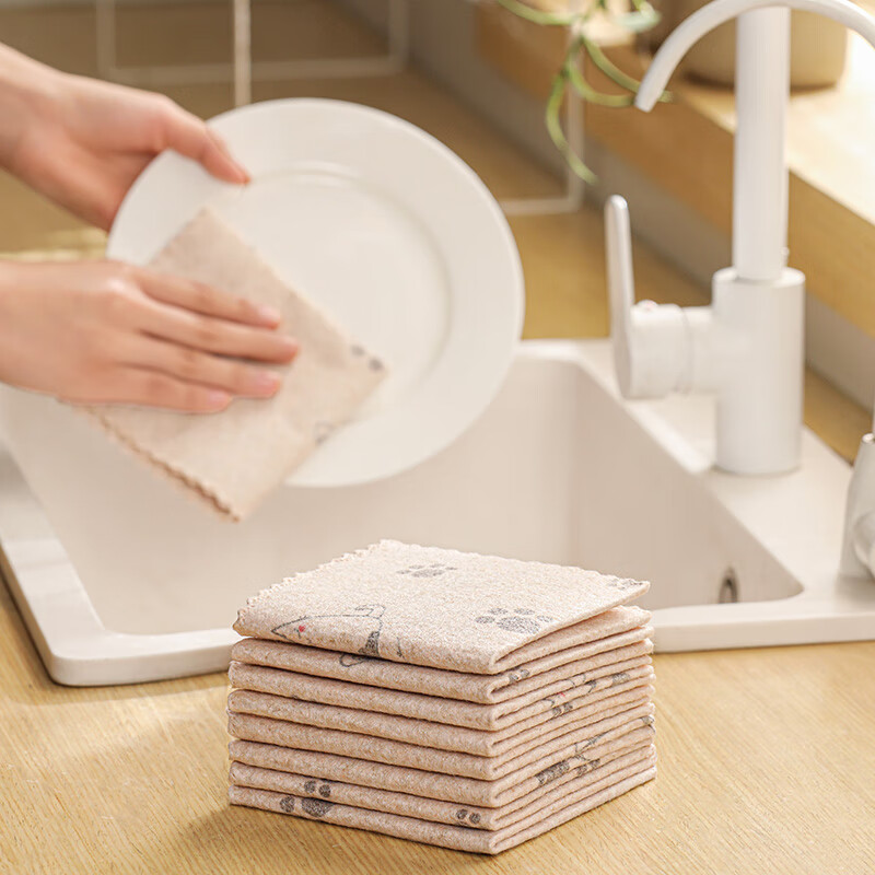 utookii丝瓜抹布洗碗布厨房专用不沾油易清洗干湿两用不掉毛家用百洁