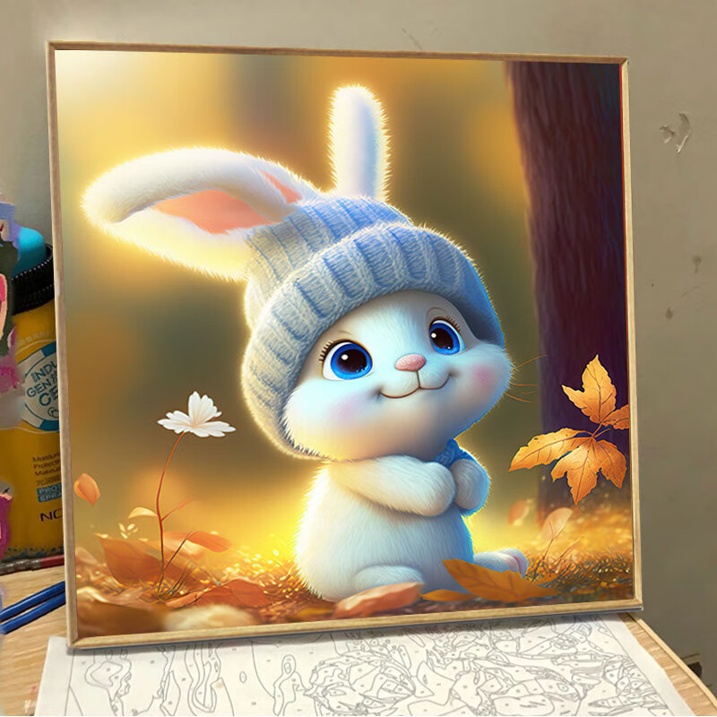 绣客厅手工刺绣简约现代卧室小件 [棉线-满绣]60x60厘米(满绣-3股线)