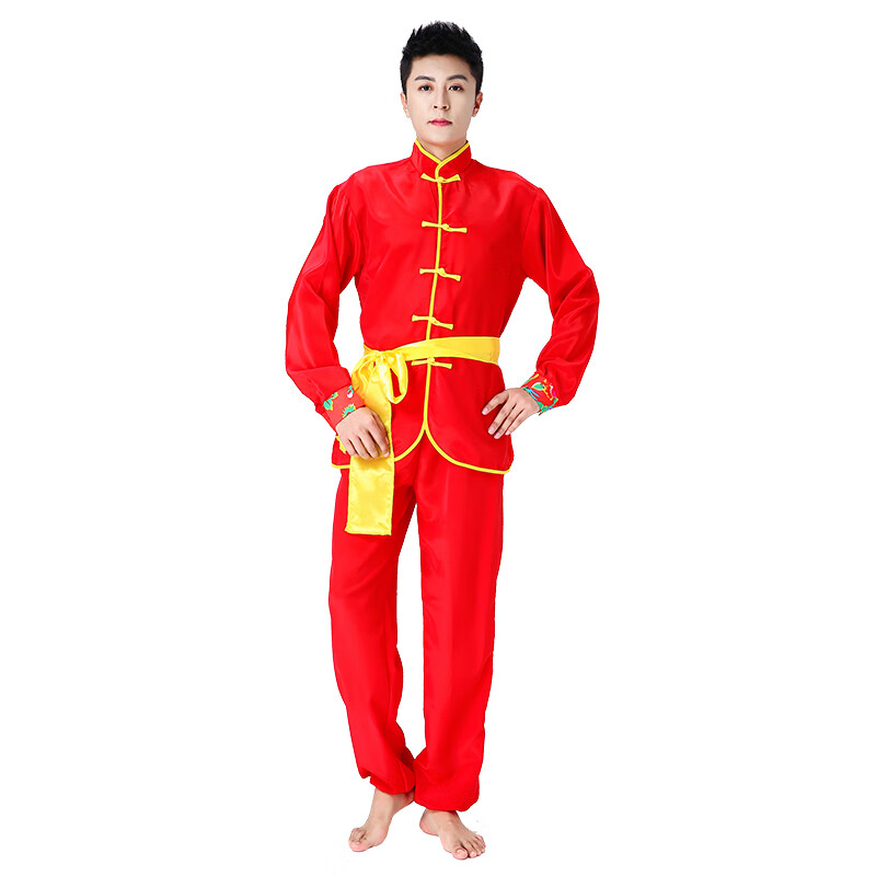 牧兽秧歌舞蹈服男新款中老年民族服装打鼓舞演出服赛龙舟舞龙狮锣鼓队