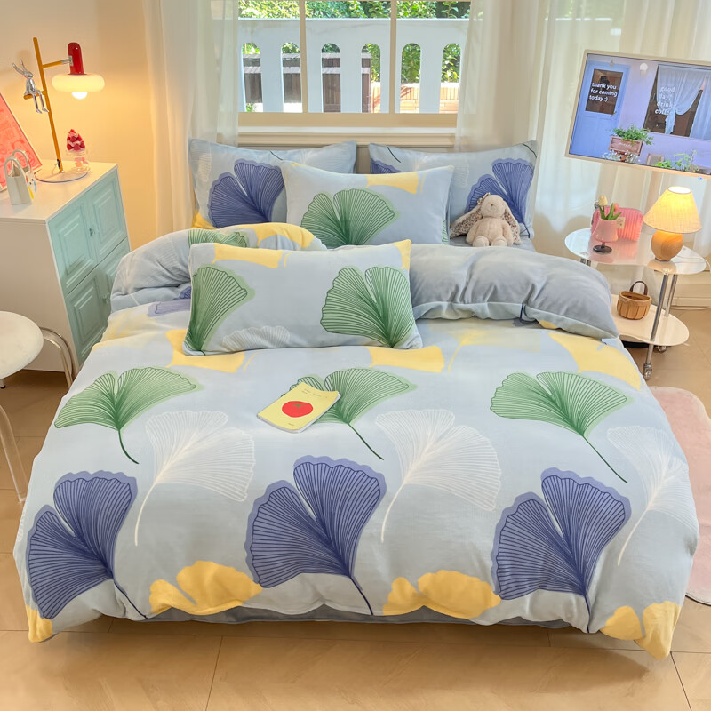 ����ʫ��Duolanshi��ţ�����ļ��׿�ͨ˫�����ѧ��������ô������״�����Ʒ�׼� ����Ҷ 1.5�� ������ ����200*230cm �ļ��� 95Ԫ