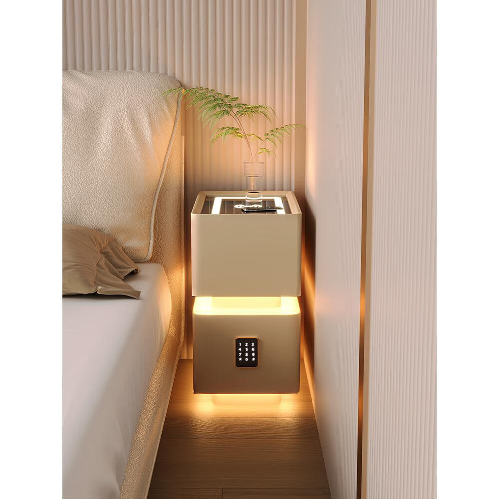 小米明珠超窄智能床头柜2023新款感实木卧室现代简约带锁无线充窄边柜