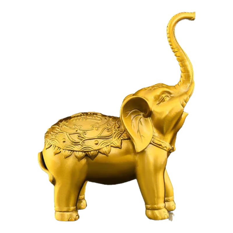 天祥緣黃銅大象擺件一對財福銅象客廳入戶(hù)口吸水象大號銅大象學(xué)業(yè)工藝品 原創(chuàng  )·12號財福對象（單只母）+贈底座