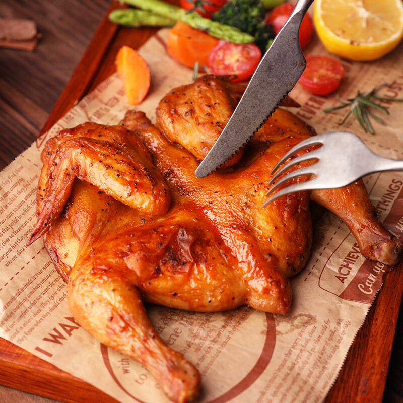 青草家蜜汁烤鸡整鸡腌制400g*4只鲜嫩多汁空气炸锅烤鸡半成品源头直发