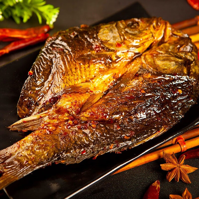 何敖魁湖南常德酱板鱼香辣鱼麻辣手撕风味鱼水产海鲜鲫鱼 158g 1袋 酱