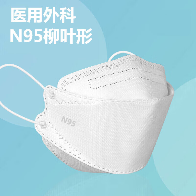 kn95口罩医用防护型n95防护口罩灭菌级独立装柳叶型3d立体一次性鱼嘴