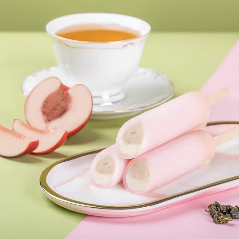 明治(meiji)4盒meiji明治日式冰淇淋盒装海盐荔枝雪糕白桃乌龙芝芝