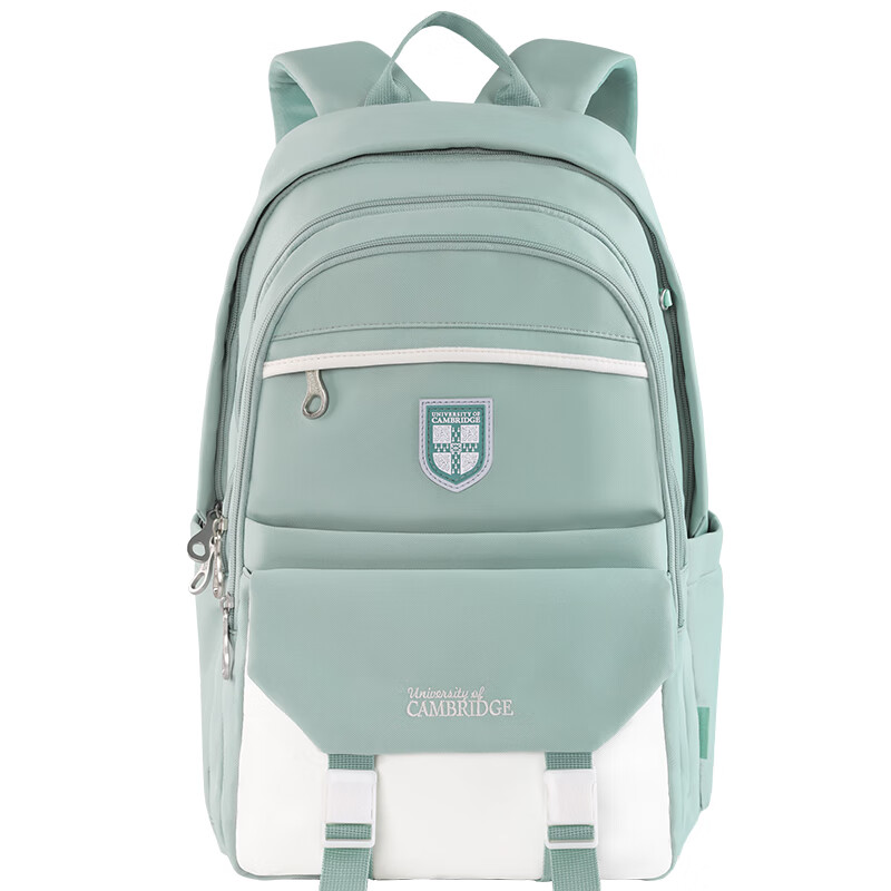 UNIVERSITY OF CAMBRIDGE剑桥大学初中生女孩书包大容量减负中学生高中双肩背包旅行防泼水 CA560豆绿 适合初高中大学生 适合初中-大学 身高150-180cm