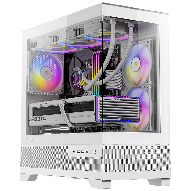 安鈦克CX 200M  CX 500M C8 白色海景房 玻璃側(cè)透 游戲辦公電腦家用機(jī)箱 安鈦克 CX500M 全景房【白色】 單機(jī)箱