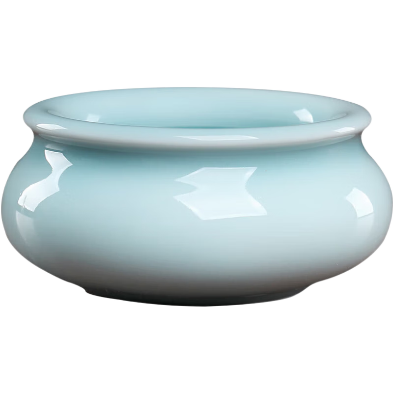 陶瓷香爐供奉家用佛前線香插香供佛供香爐佛堂祭拜佛具用品大全 D66-02 天青香爐