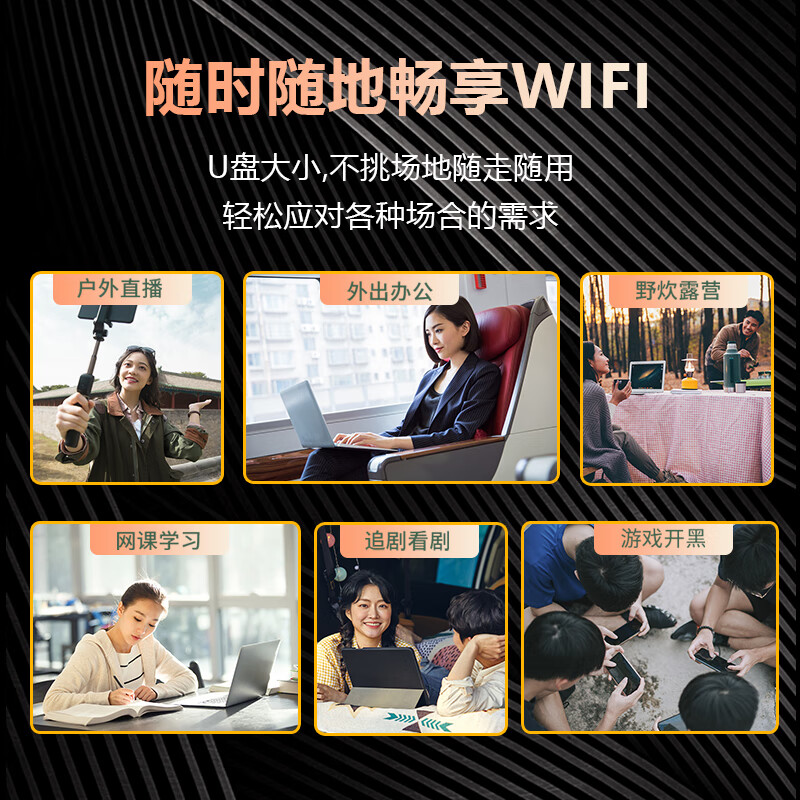 帝休随身wifi6无线wifi免插卡便携式全国无线流量电脑办公车载上网卡 【插电款随身WiFi】皓月白+全国通用+高速上网