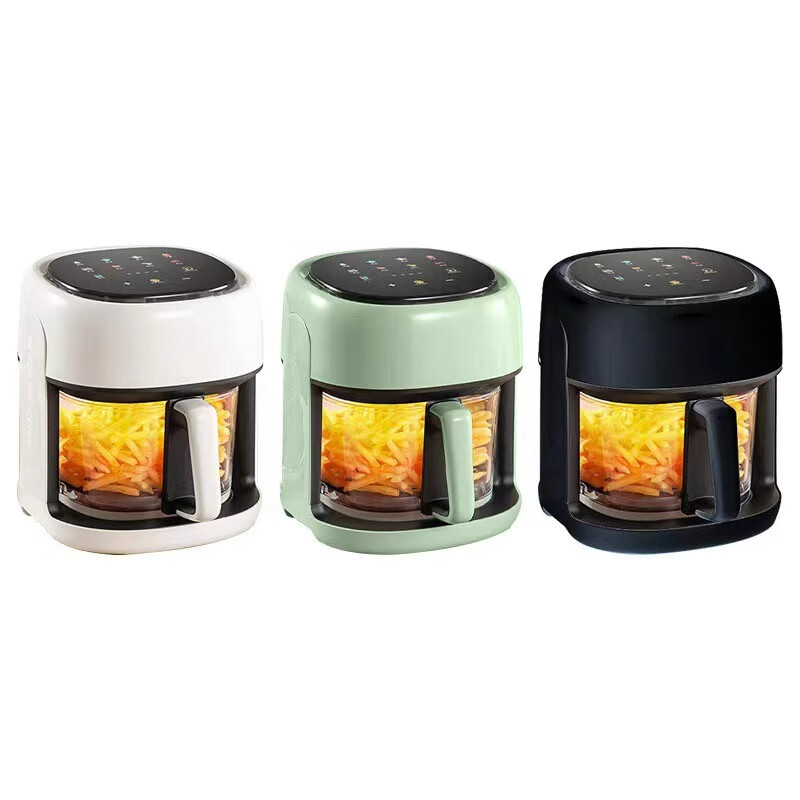 其他家伏空气炸锅家用全自动可视一体无油烟香港台湾电炸锅小家电 6L 110V-可视化-黑色