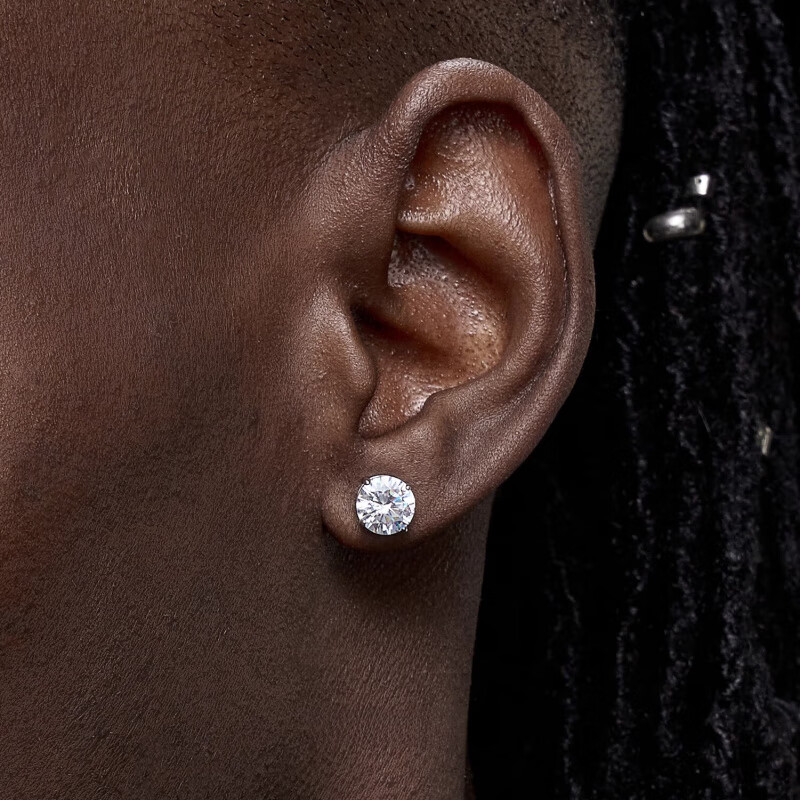 胖东来同款磁吸耳钉男无耳洞轻奢感爆闪免打孔无孔钻石耳夹 8mm/一对 无需耳洞