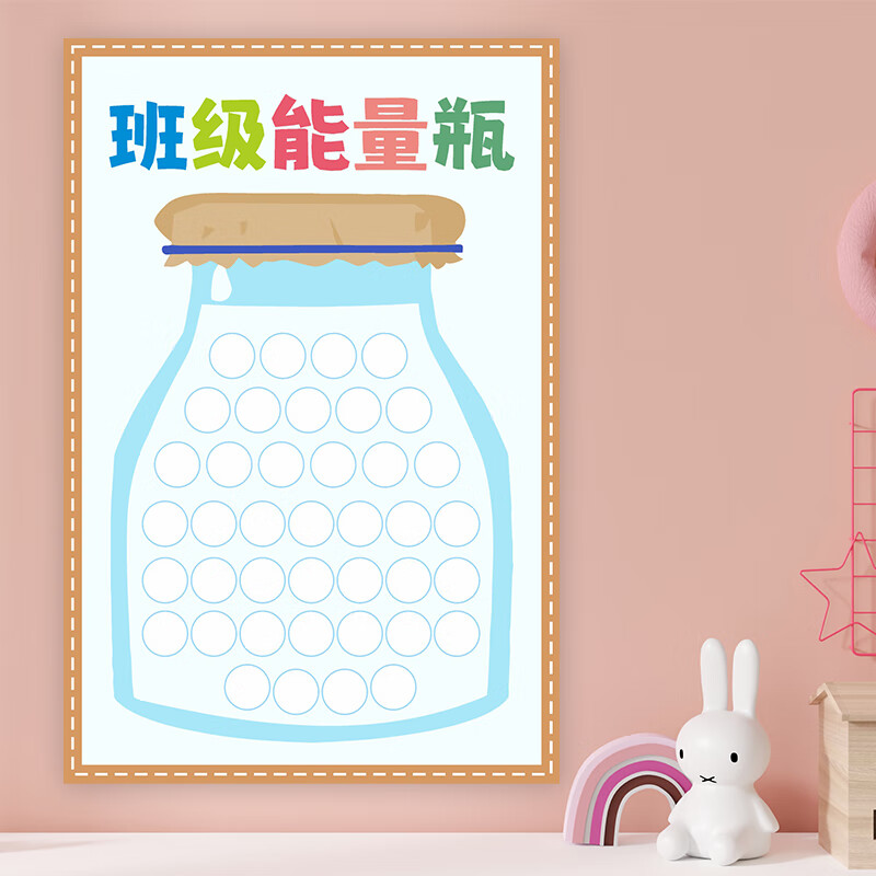能量瓶学生奖励墙贴教室布置装饰小学生表扬海报文化墙 班级能量瓶