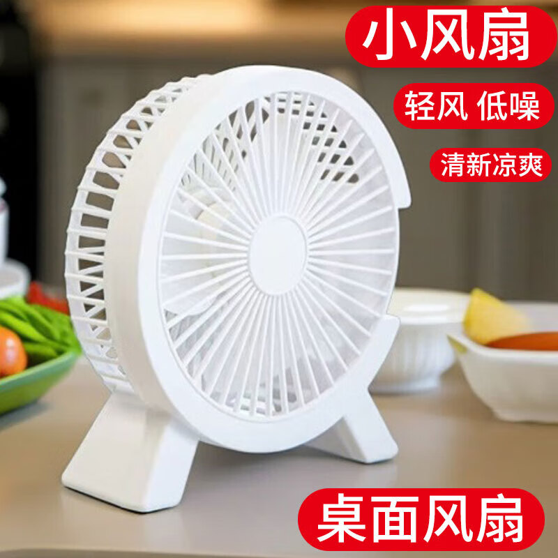 普黛电风扇桌面小风扇迷你小型学生宿舍办公室家用床头车载风扇USB风扇插电款大风力轻音便携降温神器 C06【颜色随机发】USB直插款