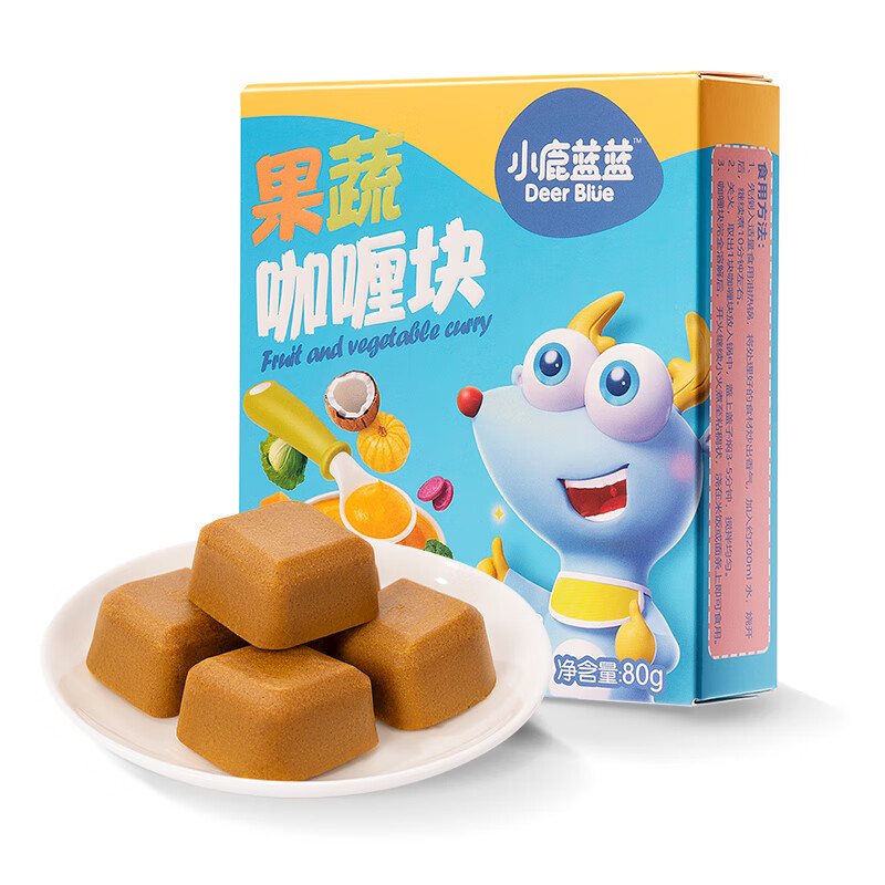小鹿藍(lán)藍(lán)果蔬咖喱塊調(diào)味拌飯 果蔬咖喱塊80g