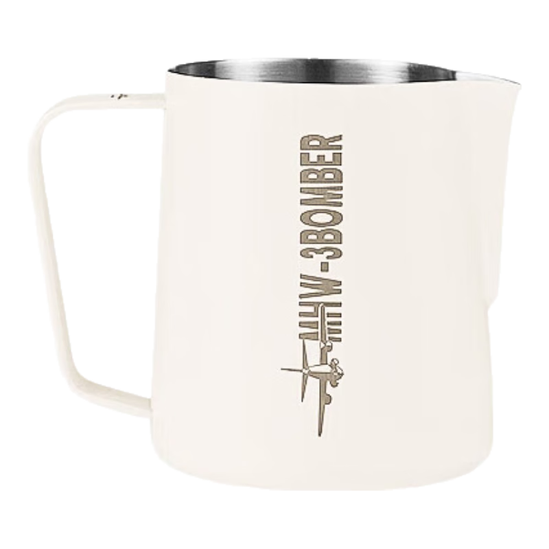MHW-3BOMBER轟炸機(jī)尖嘴拉花缸 450/600ml不銹鋼拉花杯 咖啡打奶缸 砂米白-450ML-圓嘴-經(jīng)典版3.0