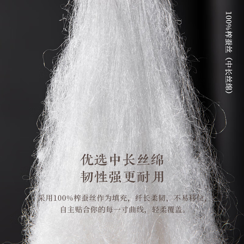 安睡宝（SOMERELLE）被子100%蚕丝被中长丝绵冬被空调被 被芯蚕丝被春秋被夏被四季被 舒心100%蚕丝被-冬被 【中长丝绵填充，提花工艺】 220*240cm